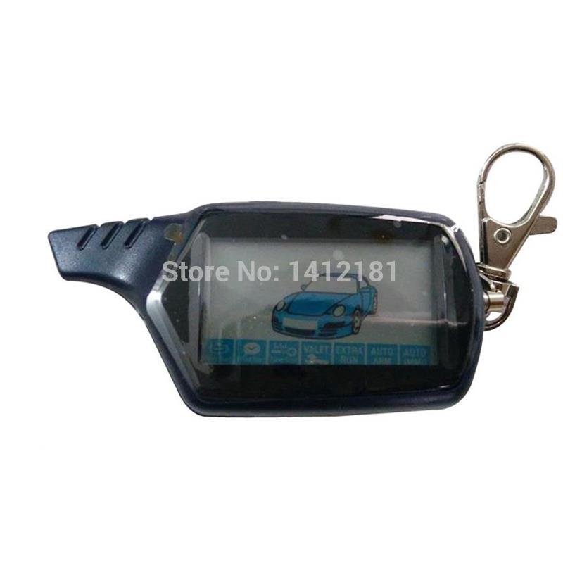 Russian Engine Start Keychain B9 LCD Remote Control Key Chain For 2 way Anti-Theft Car Alarm System Starline B9 Twage