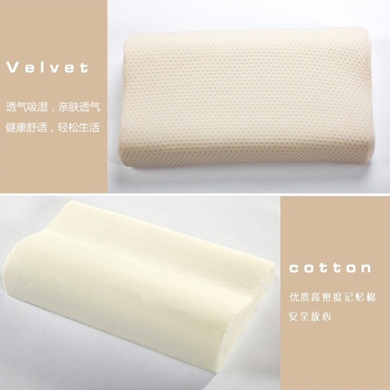 Almohada de espuma viscoelástica, almohada de protección de cuello, almohada ortopédica para el hogar, almohada de protección de cuello Cervical 60X40CM