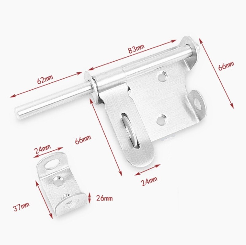 1pc Heavy Duty Warehouse Security Door Slide Bolt Gate Latch Stainless Steel Door Bolt