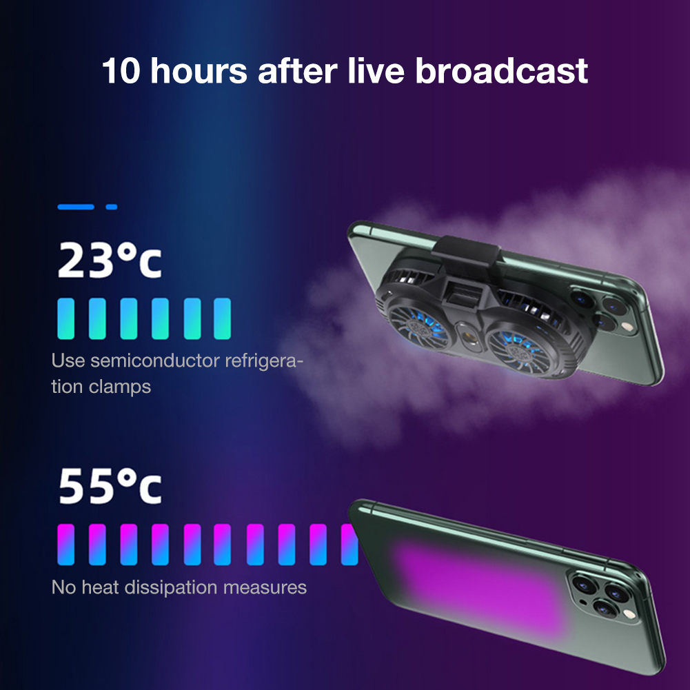 Universele Mobiele Telefoon Radiator Gaming Telefoon Cooler Verstelbare Draagbare Ventilator Houder Koellichaam Voor Huawei Xiaomi Telefoon Radiator