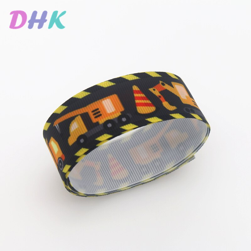 Dhk 7/8 &#39;&#39;5Yards Auto Machine Gedrukt Grosgrain Lint Accessoire Hairbow Hoofddeksels Decoratie Diy Oem C1813