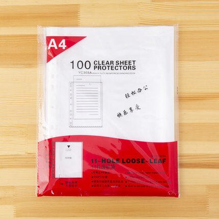 Carpeta de archivos con 3 anillas de colores, organizador de papel A4, 2 anillas transparentes, fundas organizadoras de documentos, carpeta de PVC A4: 100 Sheets