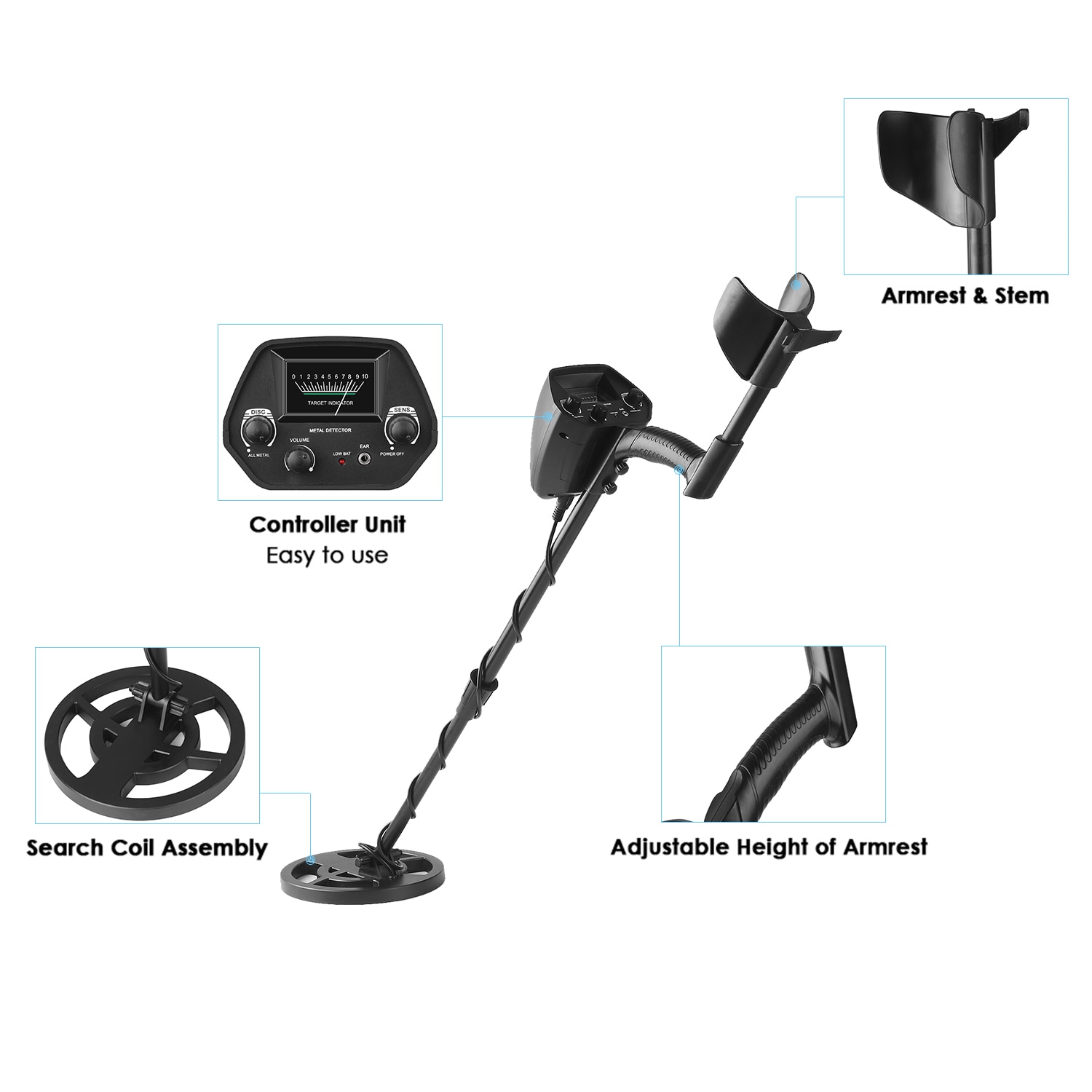 GTX5030 Underground Metal Detector Metal Pinpointer Underwater Gold Detectors Electronic Measuring Instruments