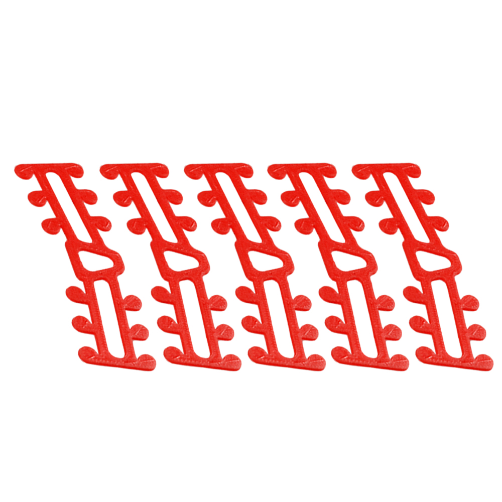 5 Pcs 3D Gedrukt Masker Strap Extender Size Aanpassing Gesp 5 Pcs Vierde Versnelling Verstelbare Anti-Slip Masker Oor grips Extension Haak: Red-S