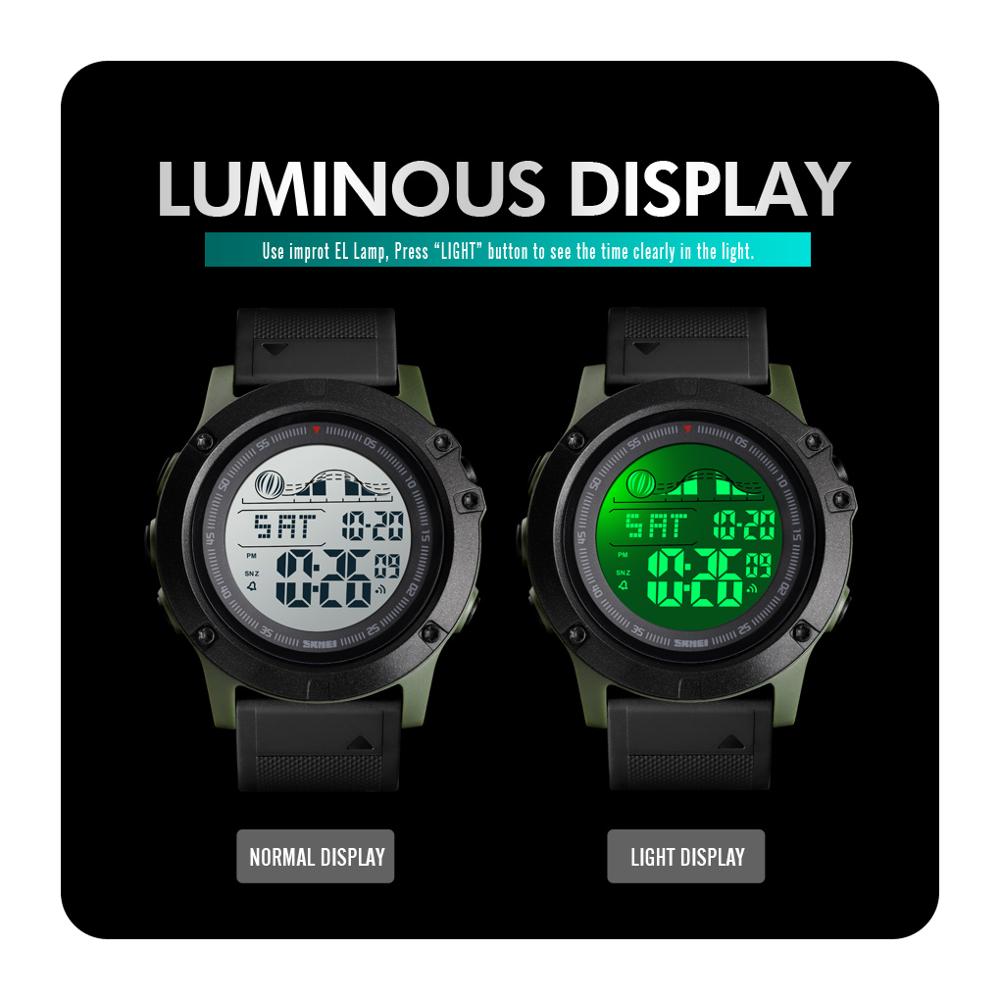 Skmei Digital Mannen Horloge Sport Horloge Waterdicht Lichtgevende Display Fitness Horloges Montre Homme Horloges Man Klok
