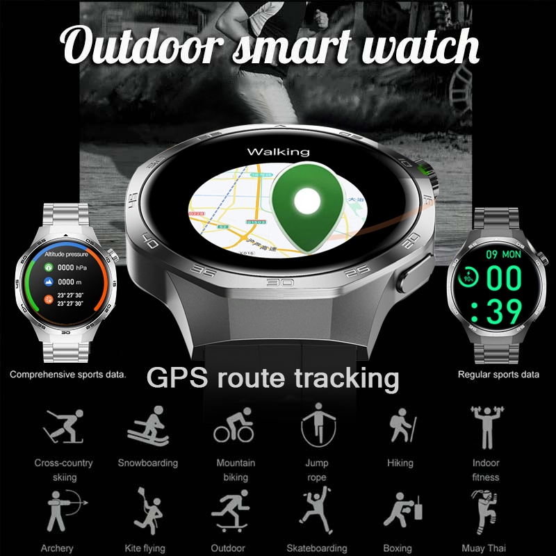 Nowy inteligentny zegarek GPS dla mężczyzn Huawei GT5 zawodowiec szafir HD Ekran tętna BluetoothCall NFC IP68 Wodoodporny zdrowy Smartwatch
