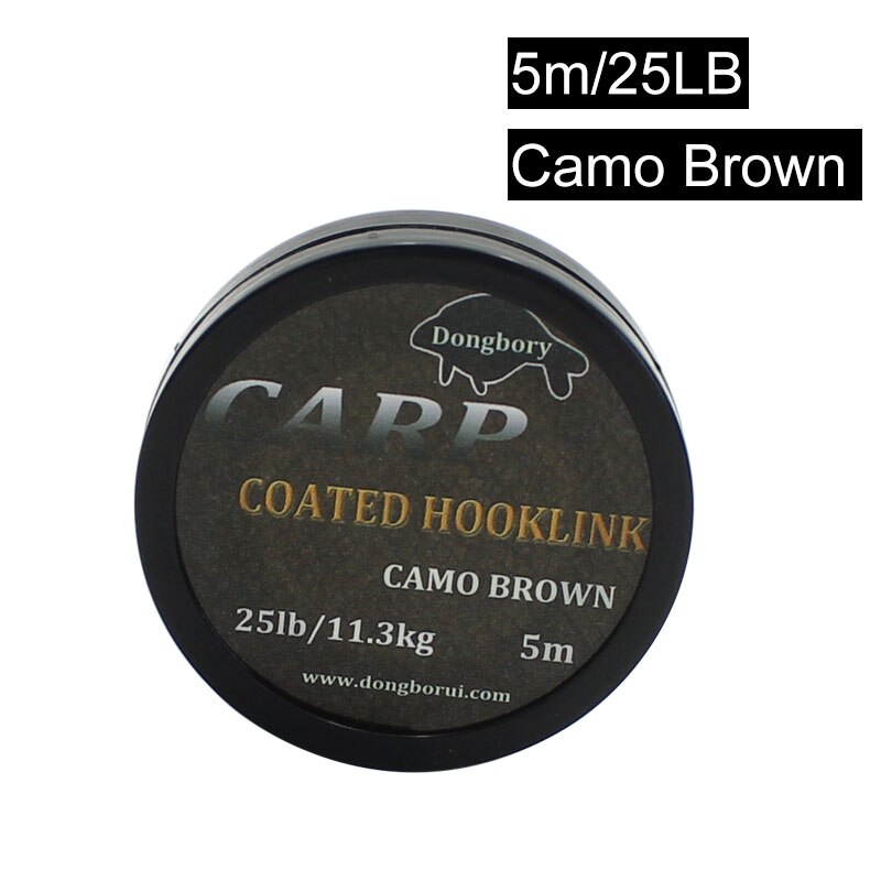5m Coated Hooklink Carp Fishing Line 8 Strand Braid Carp Wire Hook Links for Carp Chod Hair Rigs Fishing Tackle