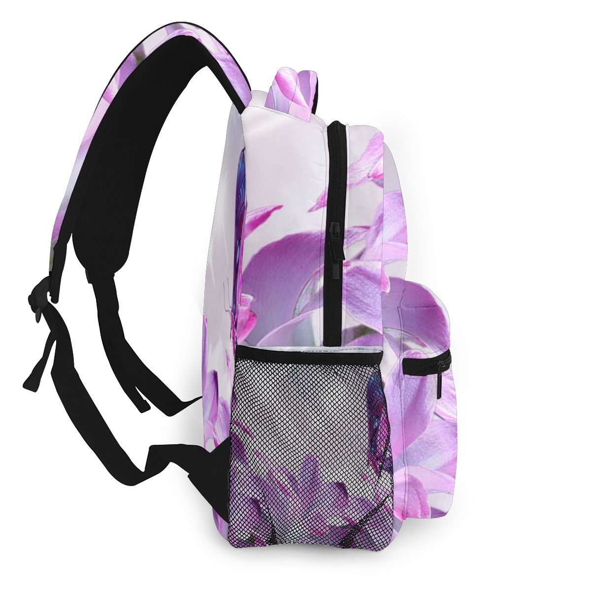 Vlinder Paarse Lavendel Bloemen Rugzak Schooltassen Casual Voor Tiener Meisjes Schoudertas Reistassen