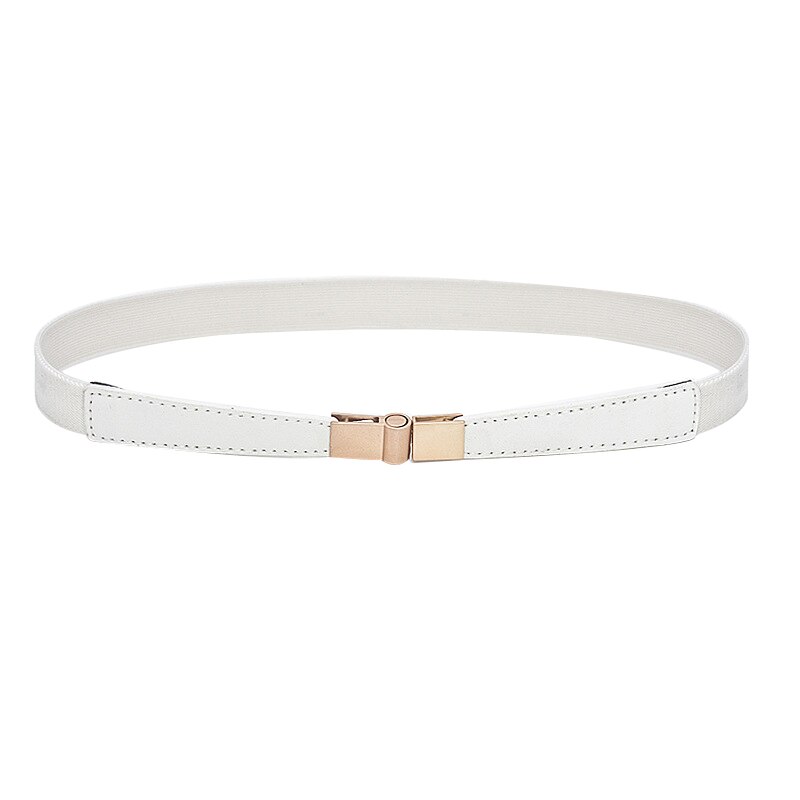 Cinturón fino para elástico Mujer, cinturón negro, rojo y blanco, ceinture: White