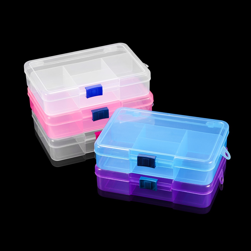 5 Grids Plastic Storage Box Jewelry Display Beads Earring Case Organizer DIY Jewelry Accessories Storage Supplies