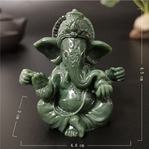 lord ganesha statue buddha elefant gud skulpturer figurer håndlaget håndverk hjem hage blomsterpotte buddha dekorasjon statuer: Grønn