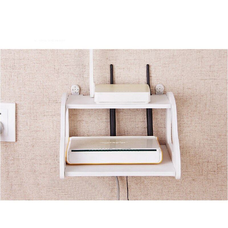 Vegghylle gratis punching soverom stue tv set-top-boks hylle bilruter oppbevaringsstativ moderne enkel wifi-boks sortere ut hylle