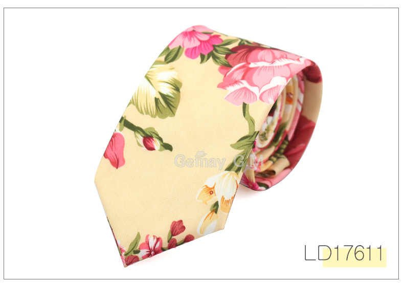 Floral Tie for Men Narrow Casual Mens Ties for Wedding Party Flower Skinny Neckties for Women Printed Male Neck Ties: LD17611