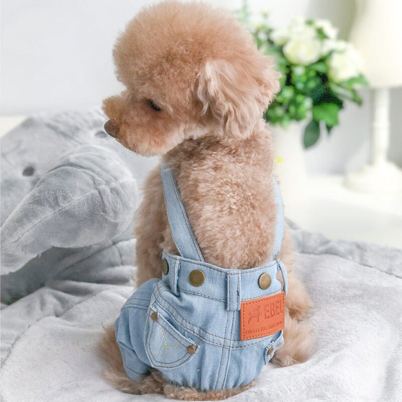 Hond Kleding Voor Kleine Honden Kleding Chihuahua Denim Jumpsuit Jean Pak Hond Accessoires Franse Bulldog Kostuum Puppy Kleding