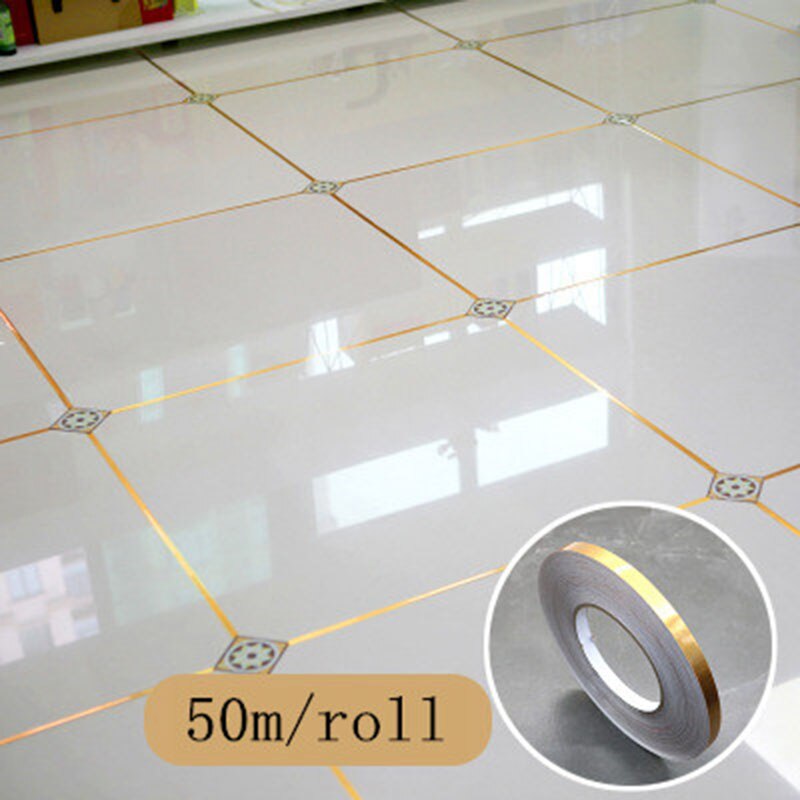 Tile Gap Tape Self-Adhesive Paper Floor Wall Seam Sealant Strip Floor Tile Beauty Seam Sticker Home Decoration Decals