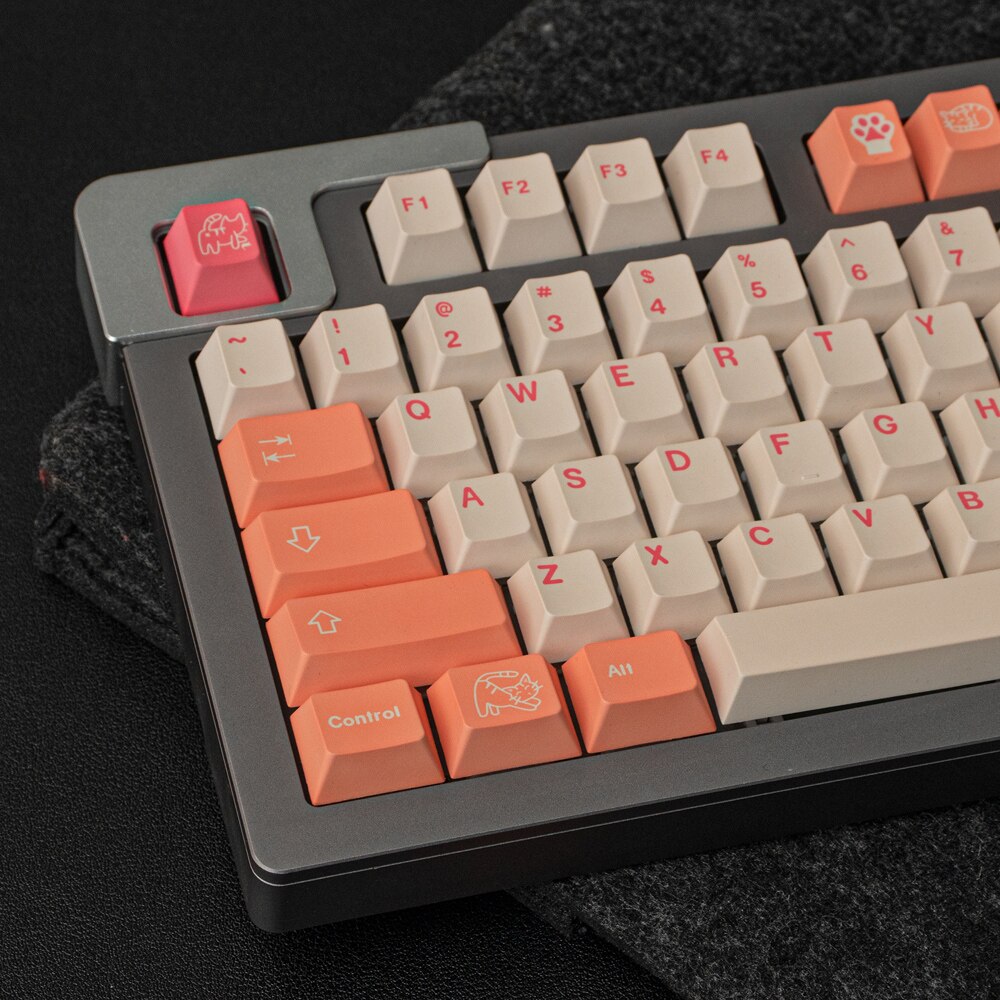 Pbt 137 key clone gmk orange boi keycaps cherry profile dye-sub mekanisk tangentbord keycap för mx switch med 6.25u 7u blanksteg