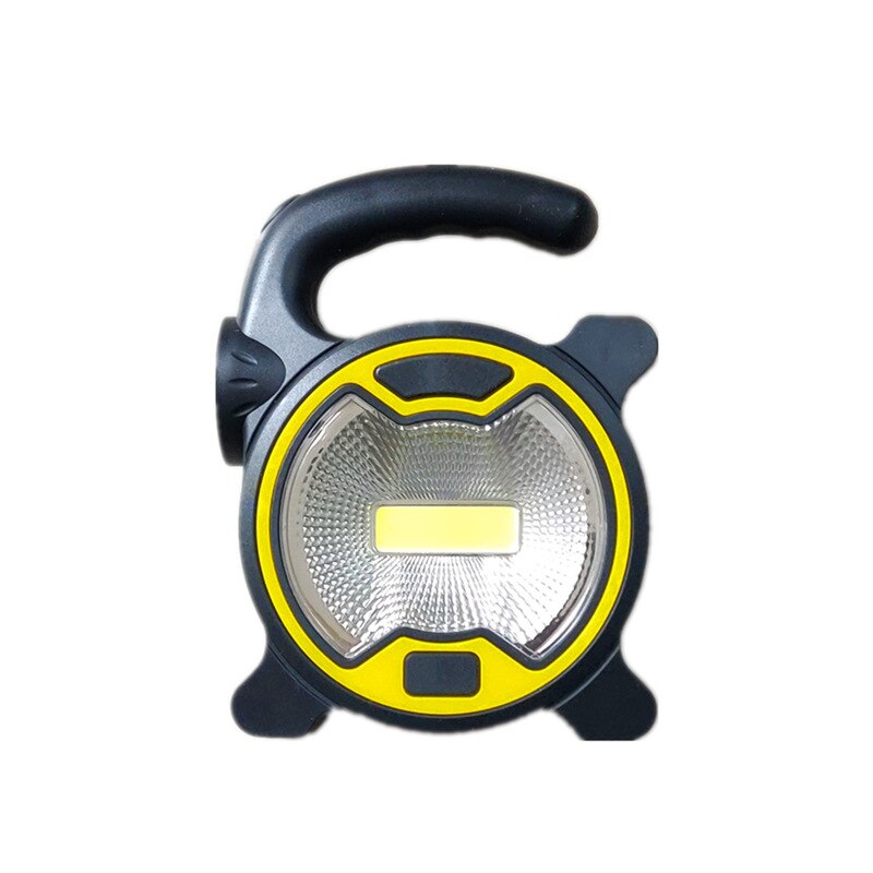 Lámpara de trabajo COB farol LED portátil, foco de emergencia, reflector recargable para trabajo o Camping al aire libre, luz Mini de linterna: Yellow