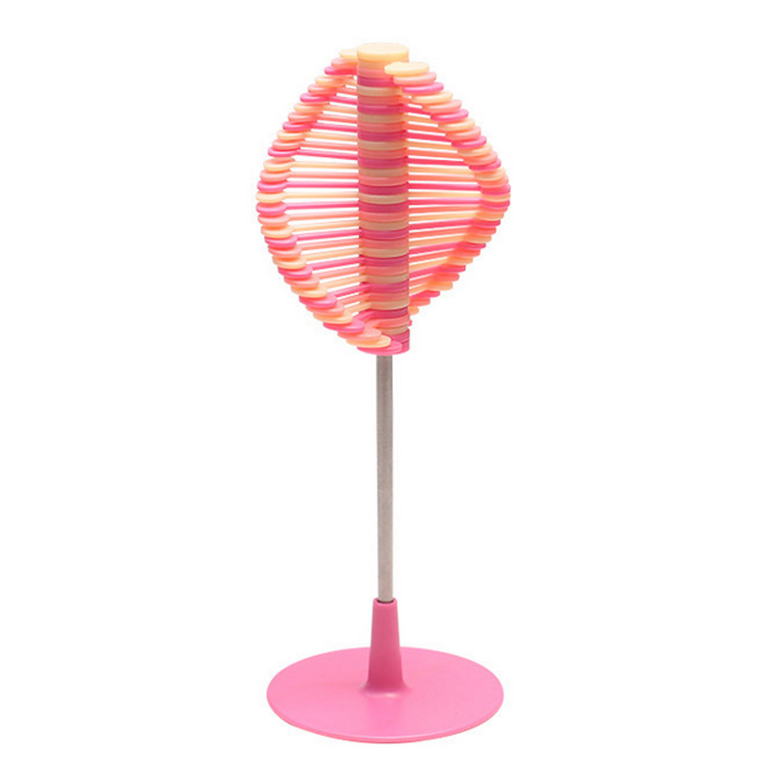 Besegad Funny Rotating Spin Lollipop Toy Kid Children Adults Stress Relief Puzzle Toys Home Office Desktop Decorations: Pink