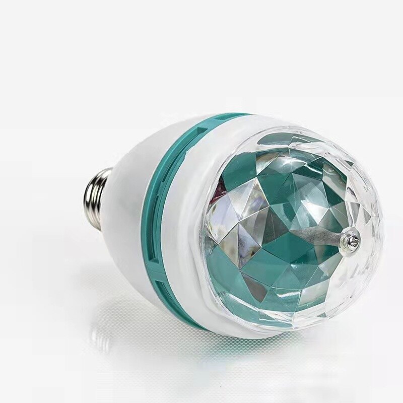 Bombilla LED E27 de 3W con rotación automática RGB para escenario, DJ, Disco, decoración del hogar, de neón