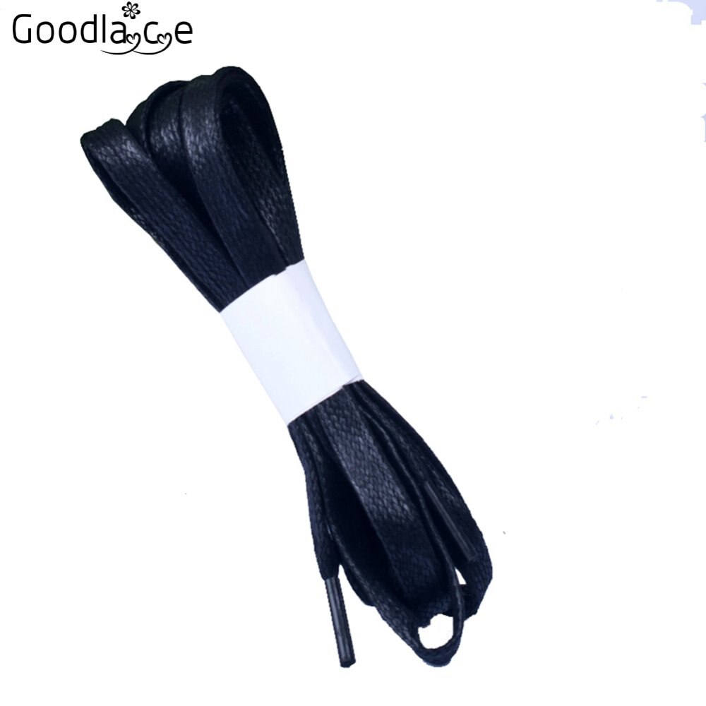 7mm wide Flat Waxed Shoelaces Unisex Cord Cotton Shoe Laces for Canvas Dress Shoes 120cm / 47"