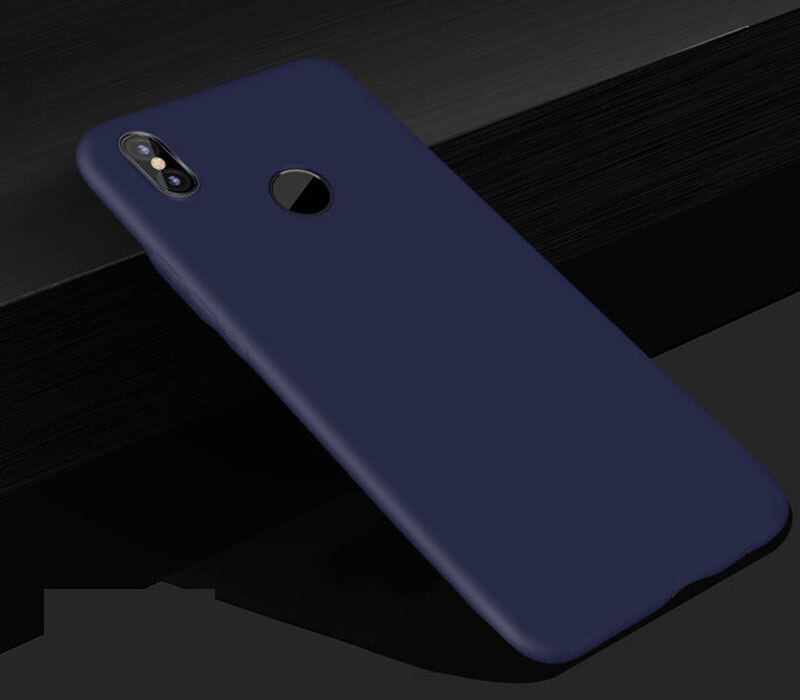 Para xiaomi mi a2 lite caso xiaomi 6x claro tpu e fosco caso macio xiaomi mia2 mi a2 lite capa traseira proteger a pele caso de silicone: Mi A2 lite 5.84 / Azul