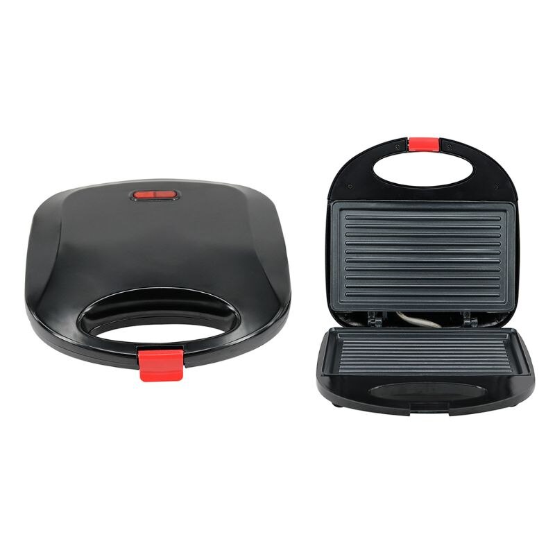 Böjd rand omelett bröd våffla smörgåsmaskin grill non-stick beläggning cool touch handtag halkfria fötter bakare