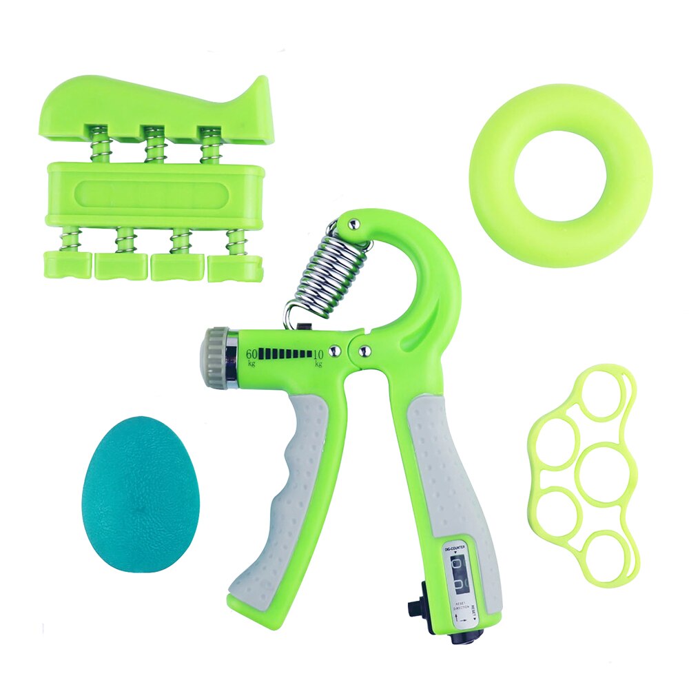 10-60Kg Hand Gripper Gym Expander Fitness Hand Grip Dynamometer Finger Heavy Exerciser Strength for Muscle Recovery Hand Trainer: 5pcs Green