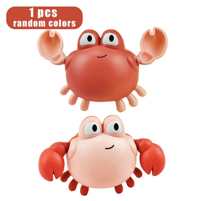 New Baby Water Toy piscina cartone animato animale anatre da bagno granchio avvolto catena orologio da bagno giocattoli da bagno per neonato regalo per bambini: 1pcs Crab A