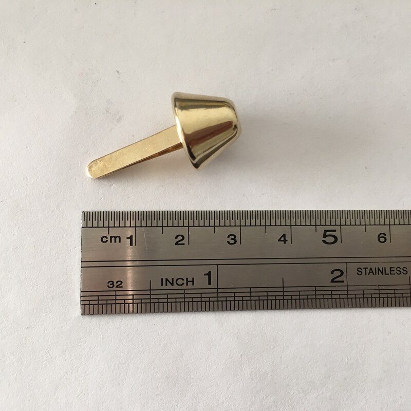 50x bolsa pés, metal arco-íris cor metal bolsa pés, diy 15mm artesanato metal pés, metal bolsa parafuso prisioneiro para bolsa: Ouro / Dourado / 15mm