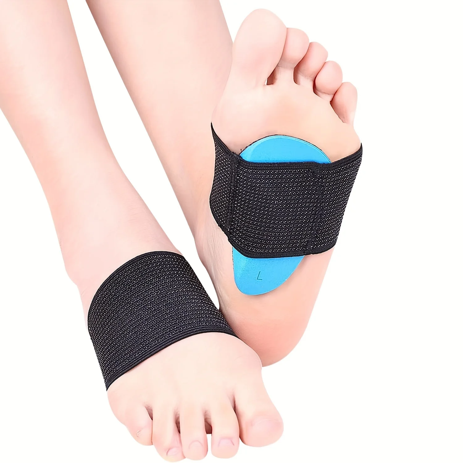 EVA-Sport-Fußkissen, halbe Einlegesohle, innen und außen, acht Korrektur, für Männer und Frauen, Plattfuß, Fußgewölbeunterstützung für Erwachsene