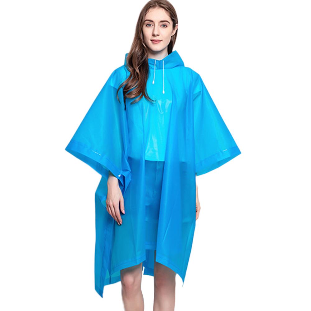 Eva kvinder mand ridning regnfrakke vindtæt åndbar regnbeskyttelse kropsovertræk fiskeri klatring hættetrøje regntøj jakkesæt: Blå