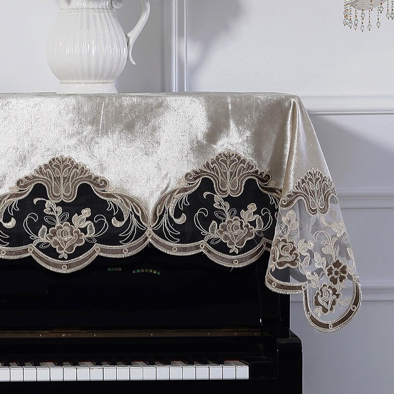 1pc 90x220cm Spitze Klavier Abdeckung Dekoration Klavier Tuch Staub nachweisen Abdeckung Familie Hochzeit