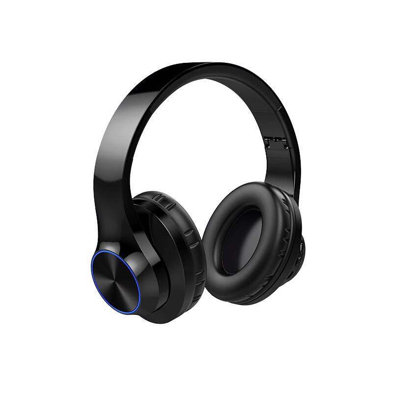 3.5mm Bluetooth 5.0 Headphones Over Ear Wireless Hi-Fi Stereo Headset Comfort Wearing hearing Protection Wireless Earphone: blue