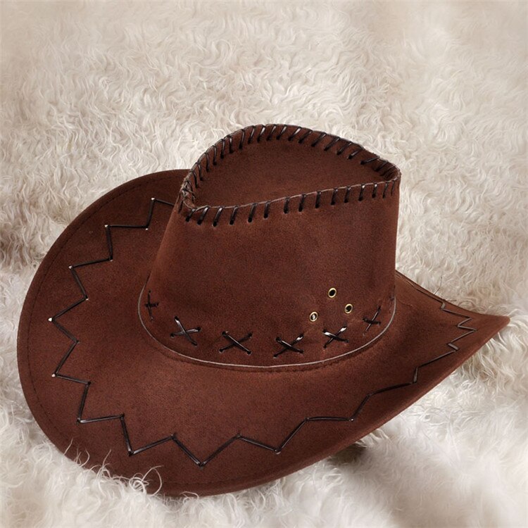 Western Cowboy Middle Eaves Hat Men Women Knight Visor Tourism Wide Brim Retro Cap Sty Delicate Windproof Hats H2D1