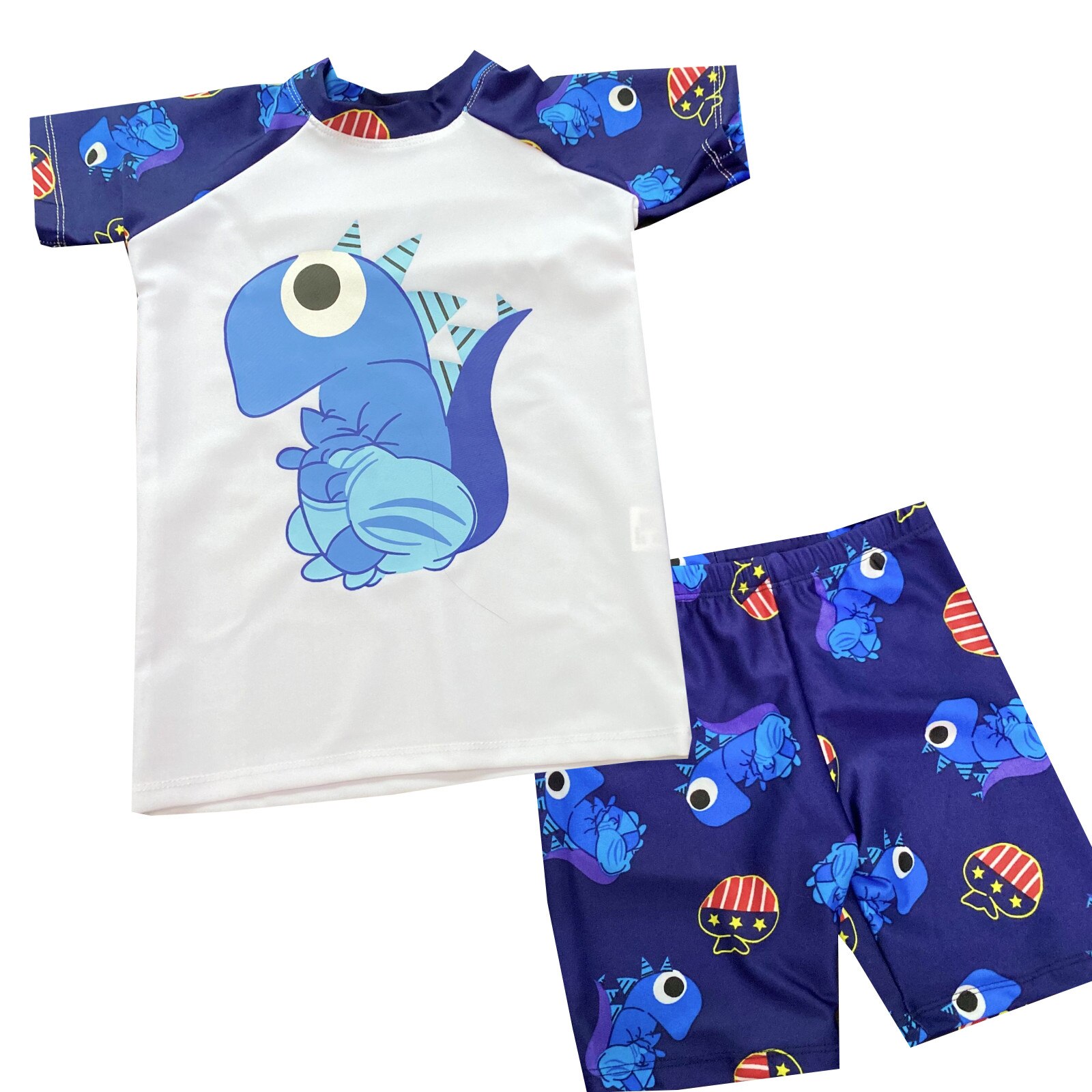 Kids Badpakken Badpak Kids Baby Boy Korte Mouw Badmode Kind Strand Kleding Voor Kinderen Dinosaurus Zwemmen Pak: 3-5 Years