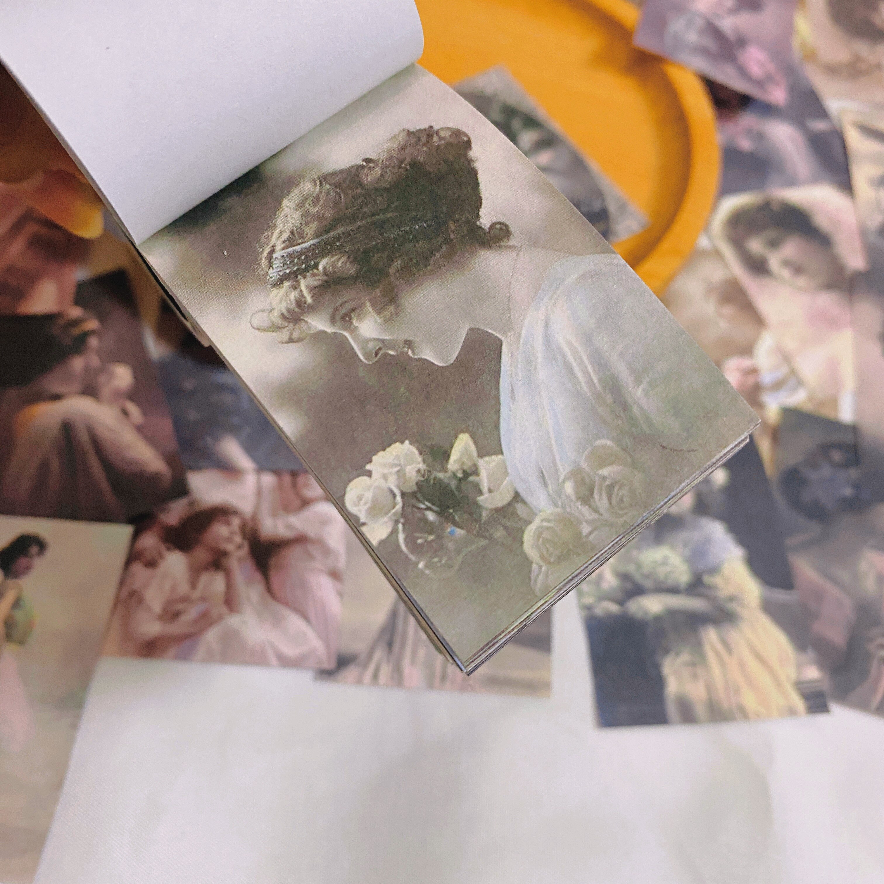 100 stk vintage sød pige gammelt fotomateriale diy scrapbog base collage tag. dagbogsdekorationsmateriale papir