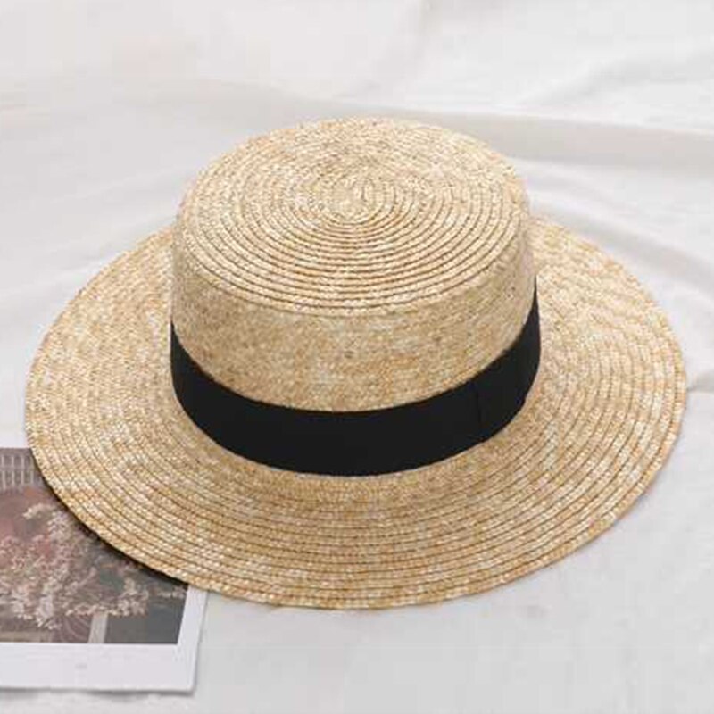 Sommer kvinder bred skygge stråhat chapeau paille dame solhatte boater hvede panama strandhuer chapeu feminino kasketter: 1