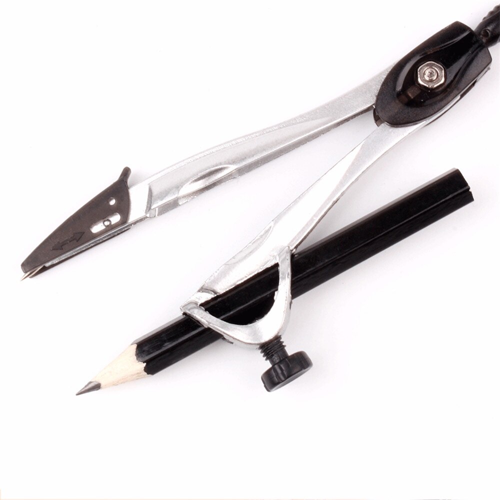 10pcs/set Metal Drawing Compasses Geometry Protractor Ruler EraserSet School Stationery Drafting Tools Office Stationery