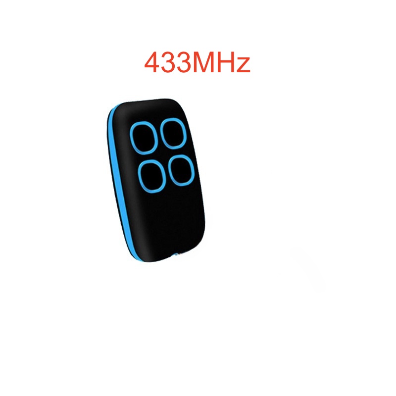 Mando a distancia Universal para puerta de garaje, 4 botones, 433MHz, duplicador de código, clon, llave de puerta, mando, transmisor manual: Azul