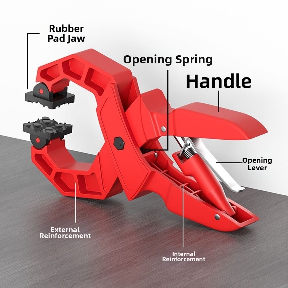 8 in Heavy Duty Spring Clamp Strong Grip Large Fixing Woodworking Clip Plastic Ergonomic Handle Quick Grip Clamp