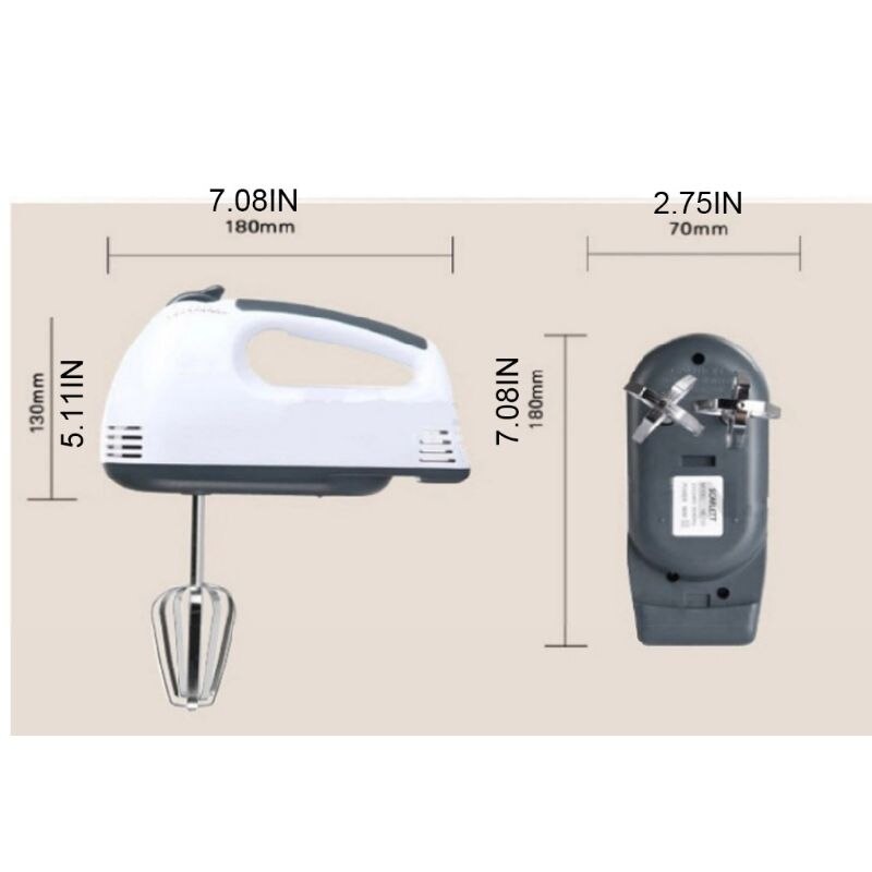 7 Speed Automatic Electric Whisk Hand Food Mixer Handheld Flour Bread Egg Beater Stand Blender