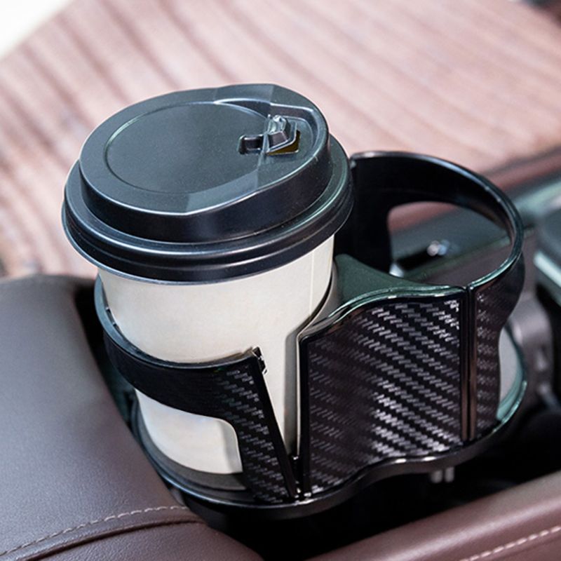 Car Cup Holder Adapter Organizer with Adjustable Base Unique 2 in 1 Drink Stand 87HE