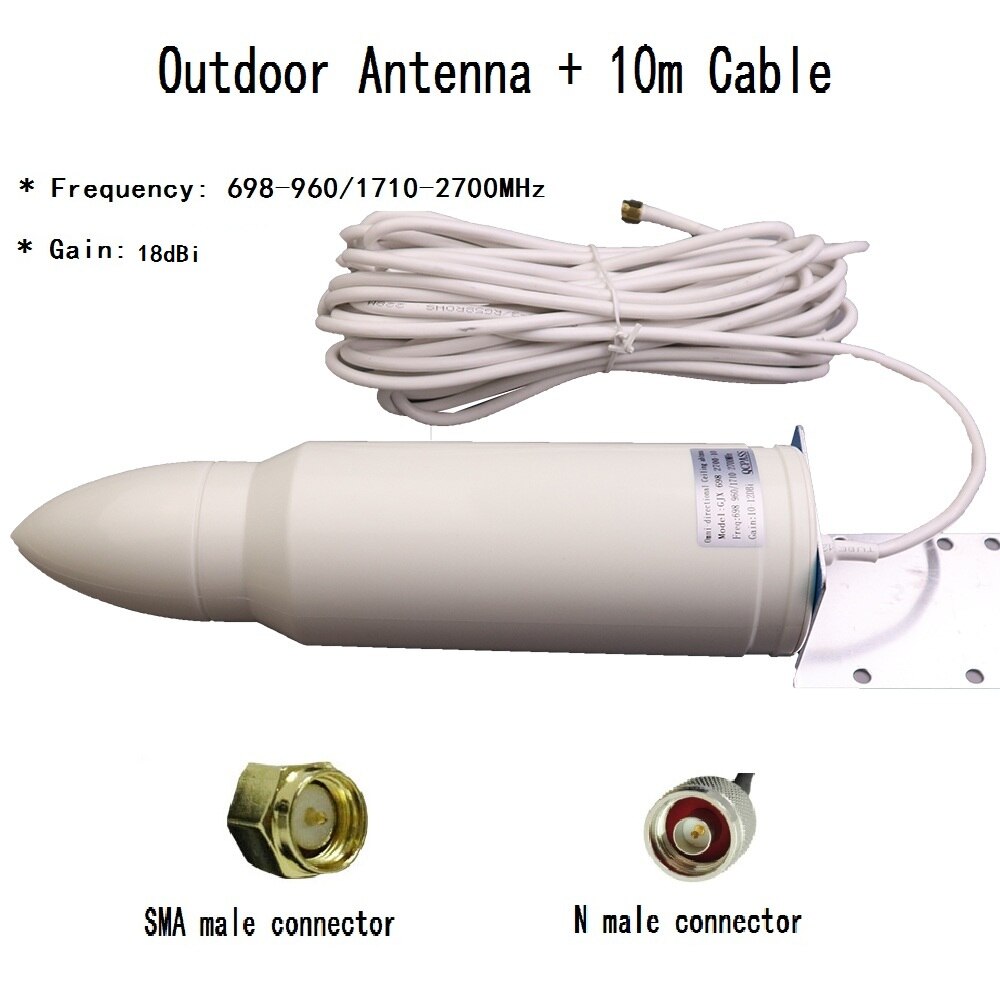 Antena exterior de comunicación para router wifi gsm dcs 2600 amplificador de señal móvil 2G 3G 4G repetidor UMTS LTE amplificador de señal: 18dBi N Connector