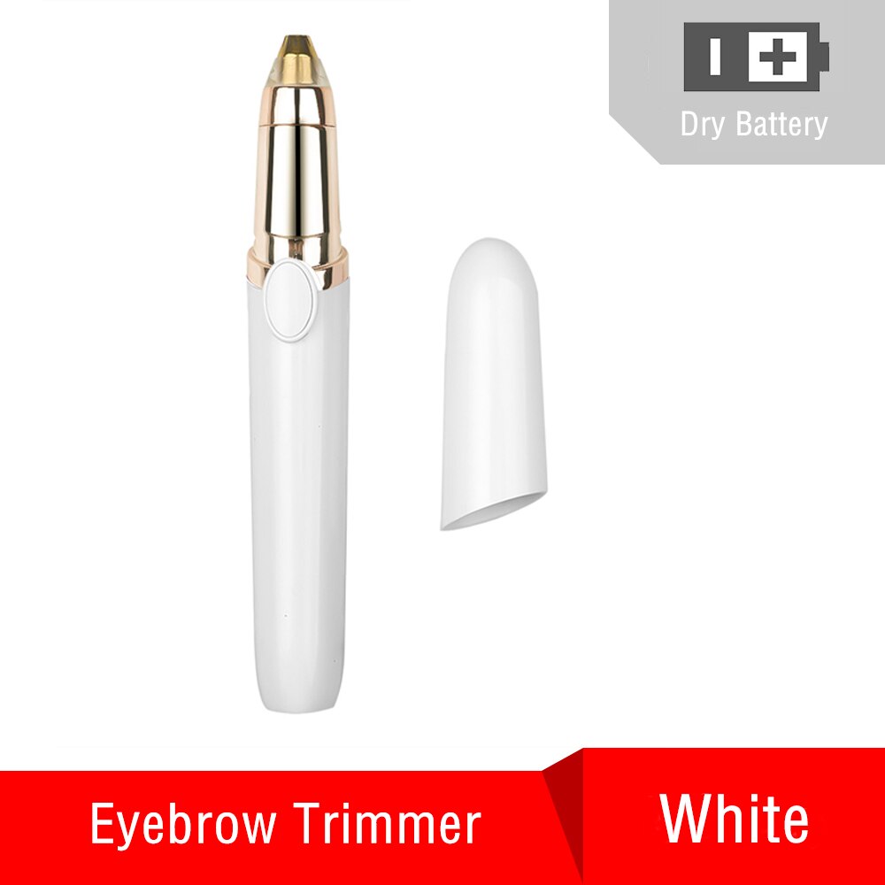 Elektryczny trymer robić brwi kobiety mini golarka natychmiastowe bezbolesne twarzy depilator depilator przenośne maszynki robić golenia # SY-549: WhiteBattery