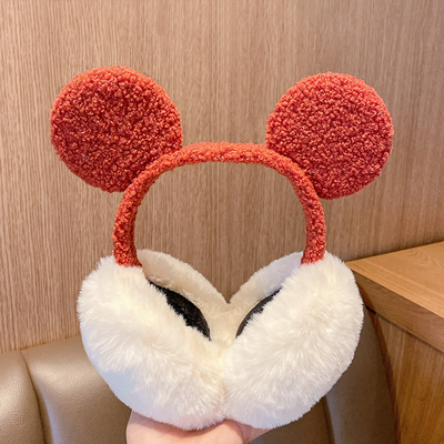 Foldable Kawaii Winter Cold Protection Earmuffs Ladies Cute Christmas Headband Earmuffs Thick Warm Plush Earmuffs Snow Keep Warm: style 04