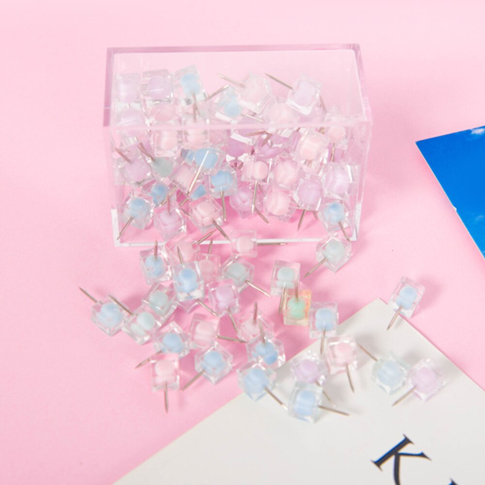 80pcs Push Decorative Wall Pin Drawing Pin Thumbtacks for Posters Map: Default Title