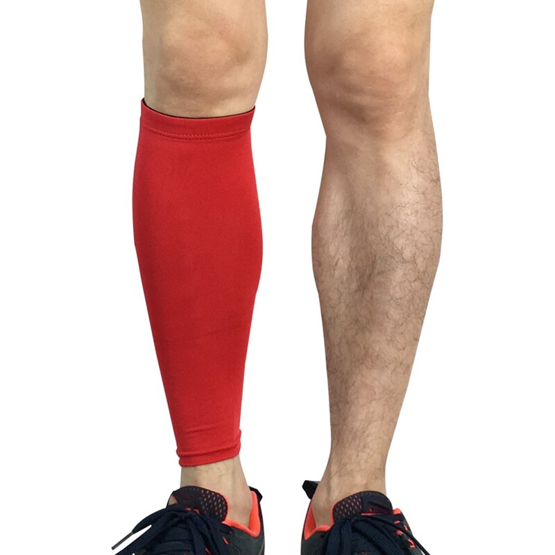 1pc Lower Leg Sleeve Cover Breathable Compression Socks Protector Outdoor Climbing Cycling Sports Accessories: Red / M