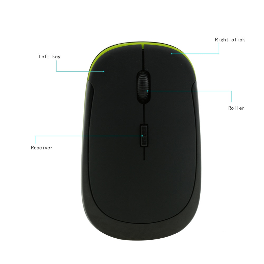 Wireless 2.4G Mouse Optical Gaming Office Mouse with USB Receiver Laptop PC Computer Ergonomic Mause Mice for Dell/Lenovo/ASUS