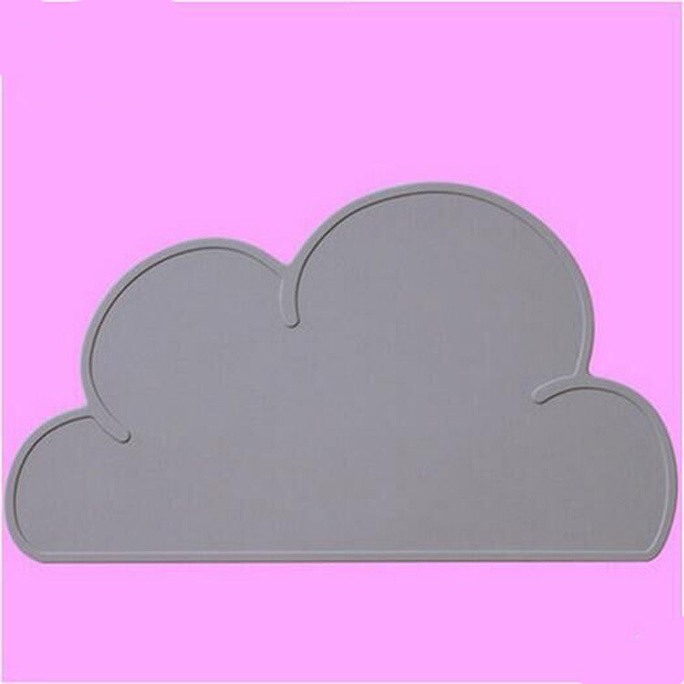 nordisch Stil freundlicher Wolke Silikon Tischset Isolierte Handy, Mobiltelefon Tischset Wasserdicht Umweltschutz Schüler Schreibtisch matt: Dunkelgrau