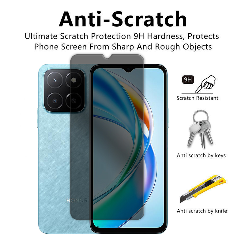Para Honor X5b Plus vidrio para Honor X5b vidrio templado 6,56 pulgadas Protector de pantalla de privacidad antiespía para Honor X5b Plus película de lente